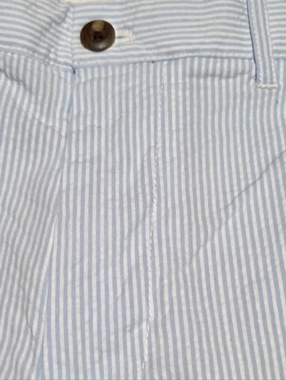 J Crew Seersucker Striped Shorts Blue White Size 38 9